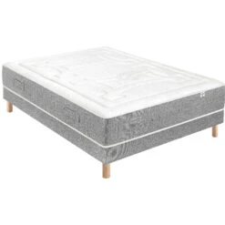 Ensemble Matelas Sommier, Ressorts Ensachés + 4cm Mousse Mémoire RV4
