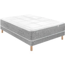 Ensemble Matelas Sommier, Ressorts Ensachés + 6cm Mousse Mémoire RV6