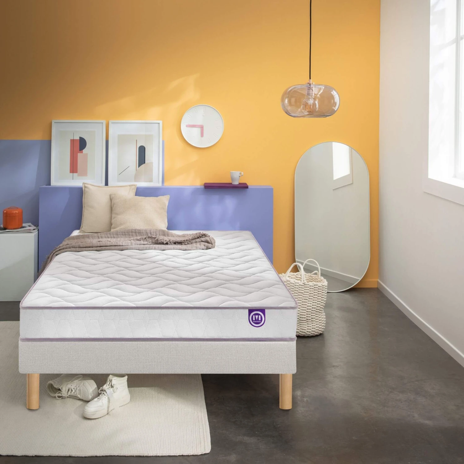 Ensemble Merinos Matelas Junior Mousse Clear, Sommier En Kit Déco Et Pieds 6 Ensemble Merinos Matelas Junior Mousse Clear, Sommier En Kit Déco Et Pieds – Image 4