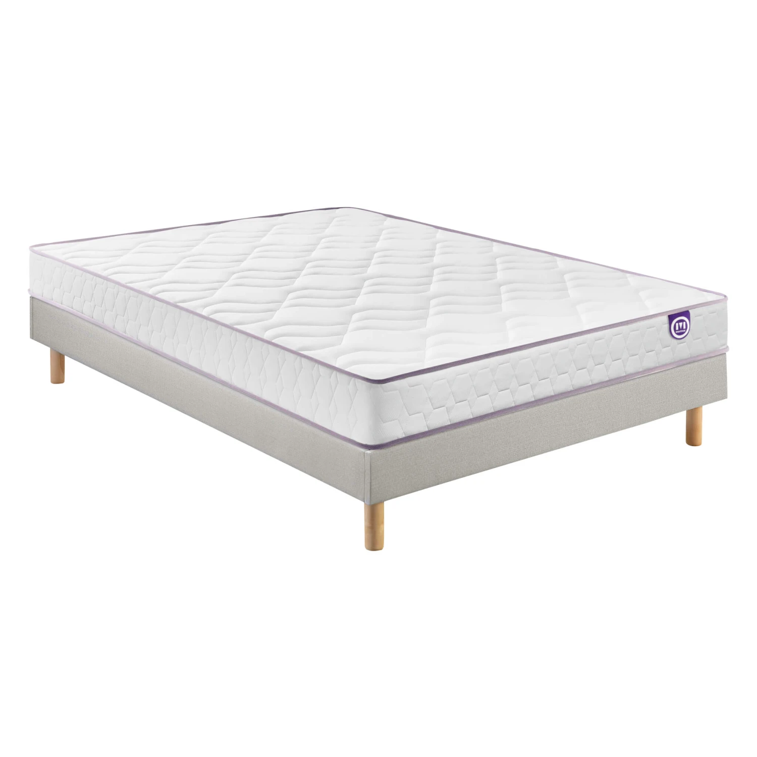 Ensemble Merinos Matelas Mousse Wise, Sommier En Kit Déco Et Pieds 3 Ensemble Merinos Matelas Mousse Wise, Sommier En Kit Déco Et Pieds