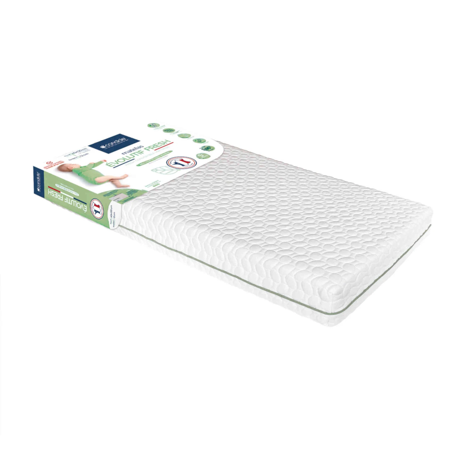 Candide Matelas Bébé Déhoussable EVOLUTIF FRESH 6 Candide Matelas Bébé Déhoussable EVOLUTIF FRESH – Image 4