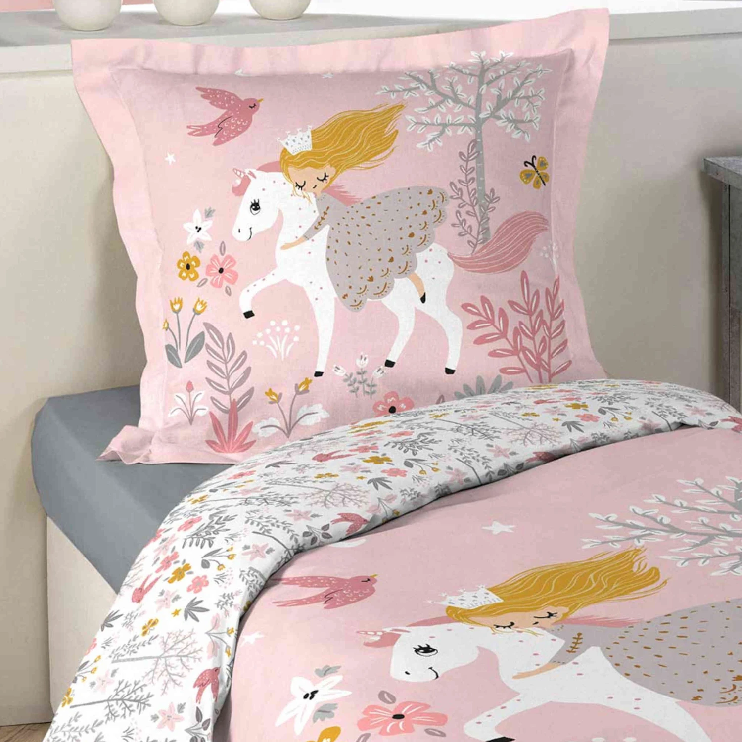 Parure De Lit Enfant Fée Des Bois 140x200 4 Parure De Lit Enfant Fée Des Bois 140x200 – Image 2