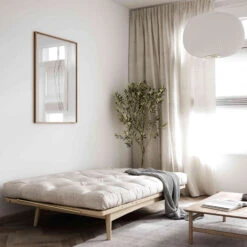 Banquette Ajustable FOLK En Pin Massif Naturel Avec Matelas Futon 130x190 14 Banquette Ajustable FOLK En Pin Massif Naturel Avec Matelas Futon 130x190 -Magasin De Literie folk naturel ambiance 1