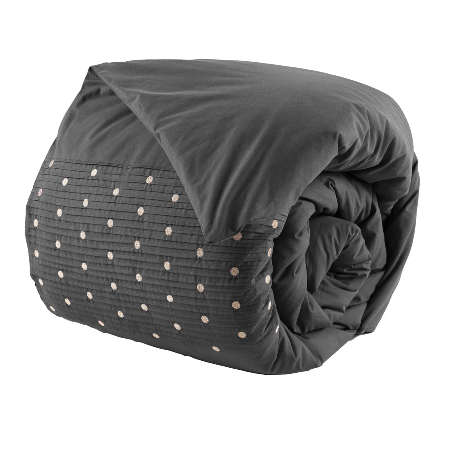Housse De Couette Brodée Plis Religieuses Anthracite 3 Housse De Couette Brodée Plis Religieuses Anthracite