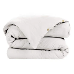Housse De Couette Double Gaze De Coton Blanc
