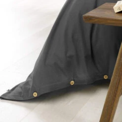 Housse De Couette Flanelle Anthracite -Magasin De Literie hc candice anthracite finition