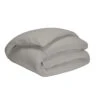 Housse De Couette Gris Mastic 100% Coton -Magasin De Literie housse couette coton mastic fond blanc 1