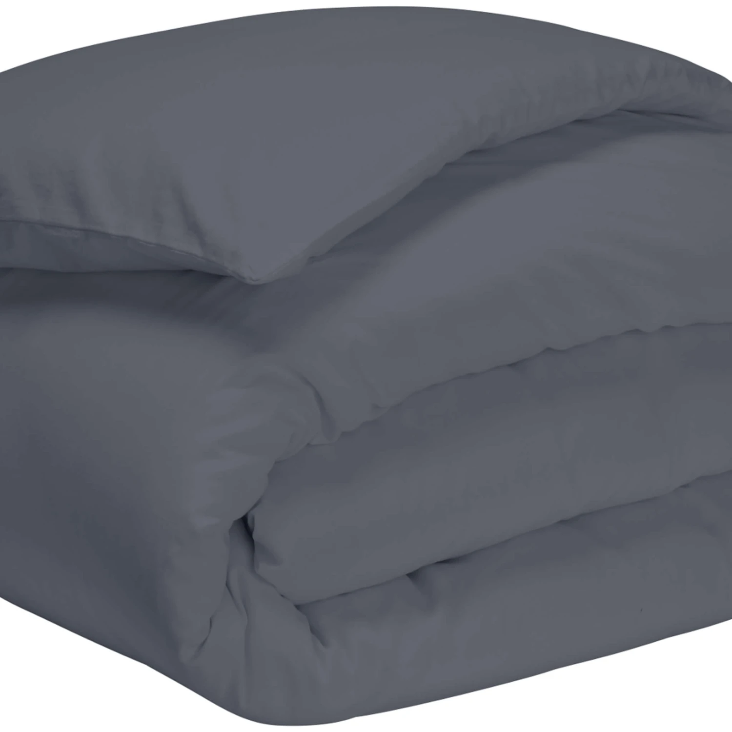 Housse De Couette Percale Gris Ardoise 4 Housse De Couette Percale Gris Ardoise â Image 2