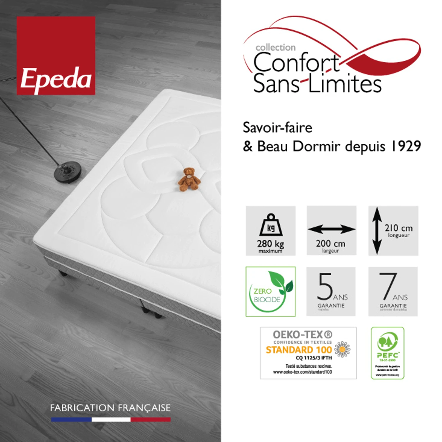 Matelas EPEDA Très Ferme Et XXL 24cm L'EXTRAORDINAIRE 9 Matelas EPEDA Très Ferme Et XXL 24cm L'EXTRAORDINAIRE – Image 7