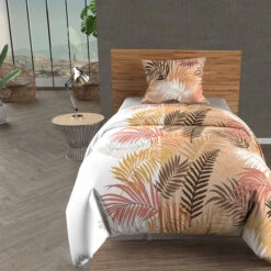 Parure De Lit Jungle Blanc 6 Parure De Lit Jungle Blanc -Magasin De Literie jungle blanc ambiance 2