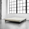 Ensemble Lit Futon Senza Noir + Matelas écru 180x200 1 Ensemble Lit Futon Senza Noir + Matelas écru 180x200 -Magasin De Literie lit futon en pin massif noir 3