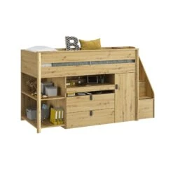 Ensemble Lit Multifonctions Avec Matelas Mousse 90x200 - LT5081 -Magasin De Literie lit mael objets profil fond blanc 1