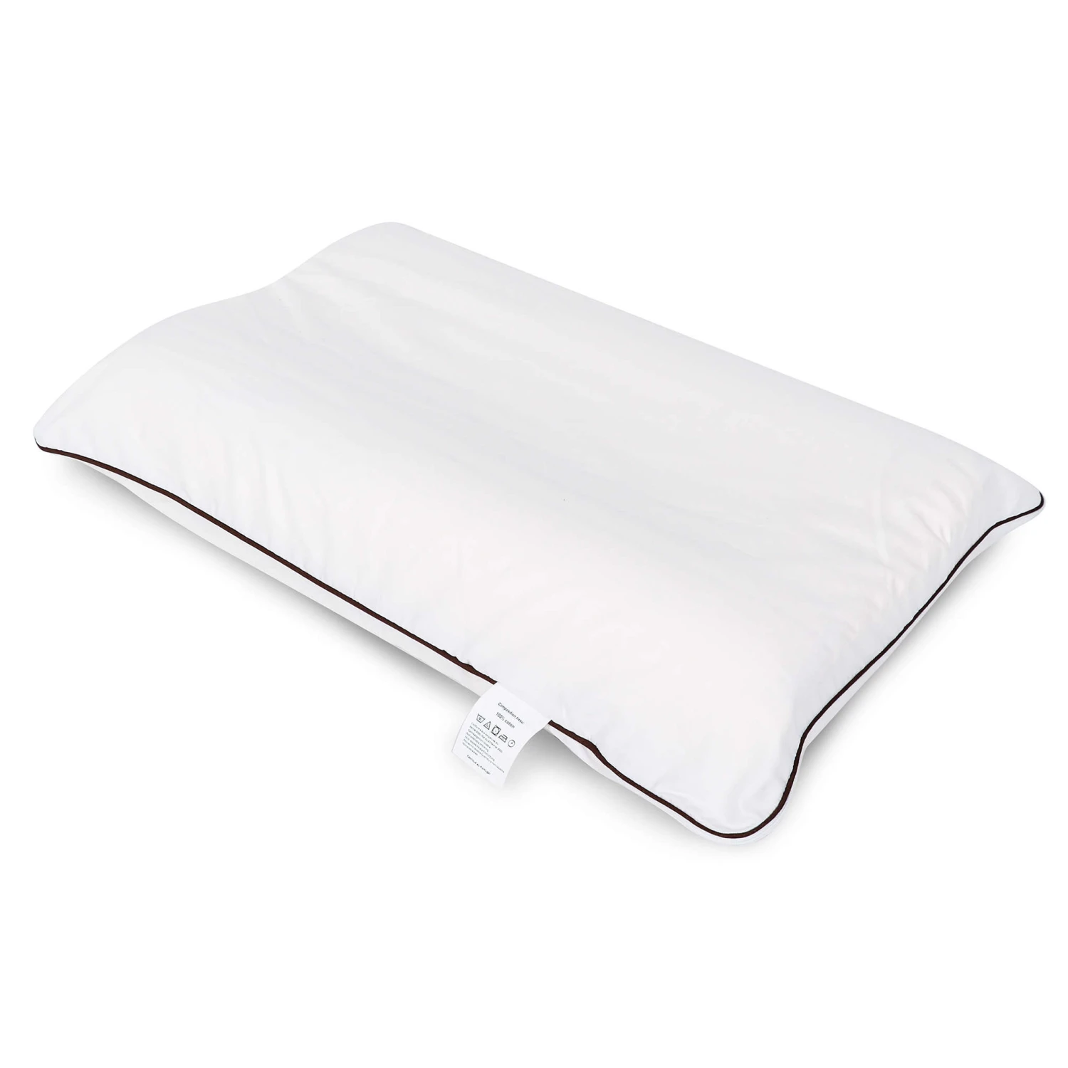 Lot De 2 Oreillers Ergonomiques Mousse Mémoire Végétale Et Taies D'oreillers Percale Someo 40x60 4 Lot De 2 Oreillers Ergonomiques Mousse Mémoire Végétale Et Taies D'oreillers Percale Someo 40x60 – Image 2