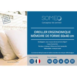 Lot De 2 Oreillers Ergonomiques Mousse Mémoire Végétale Et Taies D'oreillers Percale Someo 40x60 13 Lot De 2 Oreillers Ergonomiques Mousse Mémoire Végétale Et Taies D'oreillers Percale Someo 40x60 -Magasin De Literie lot 2 oreiller ergo mousse memoire vegetale 6