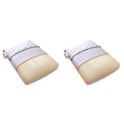 Lot De 2 Oreillers Mousse Mémoire Végétale Et Taies D'oreillers Percale Someo
