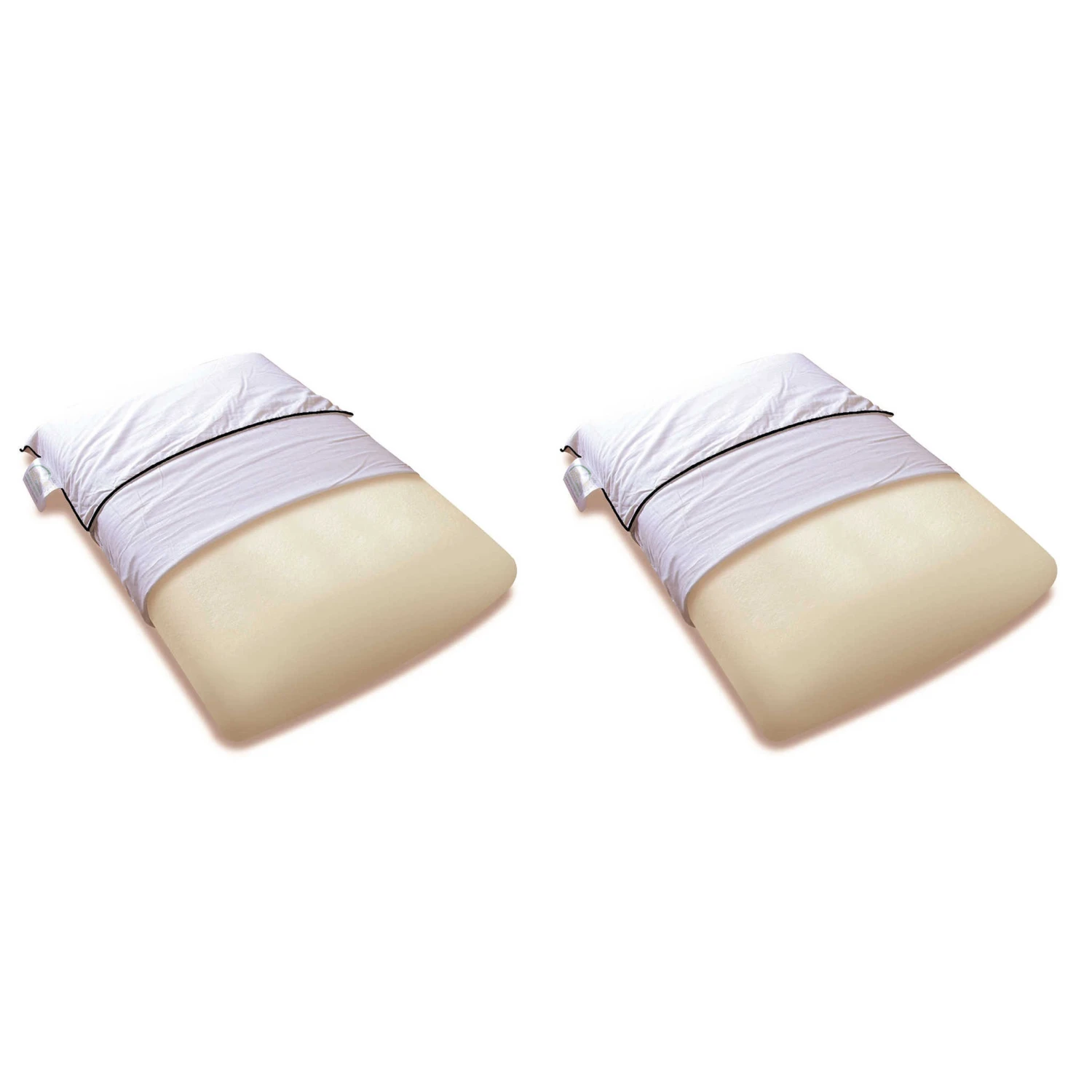 Lot De 2 Oreillers Mousse Mémoire Végétale Et Taies D'oreillers Percale Someo 3 Lot De 2 Oreillers Mousse Mémoire Végétale Et Taies D'oreillers Percale Someo