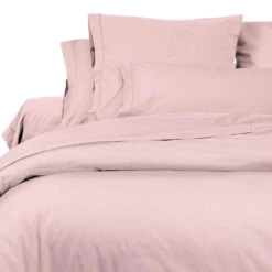 Lot De 2 Taies D'oreillers En Coton Percale Rose 7 Lot De 2 Taies D'oreillers En Coton Percale Rose -Magasin De Literie lot de 2 taies d oreillers en coton percale rose 50x75 cm