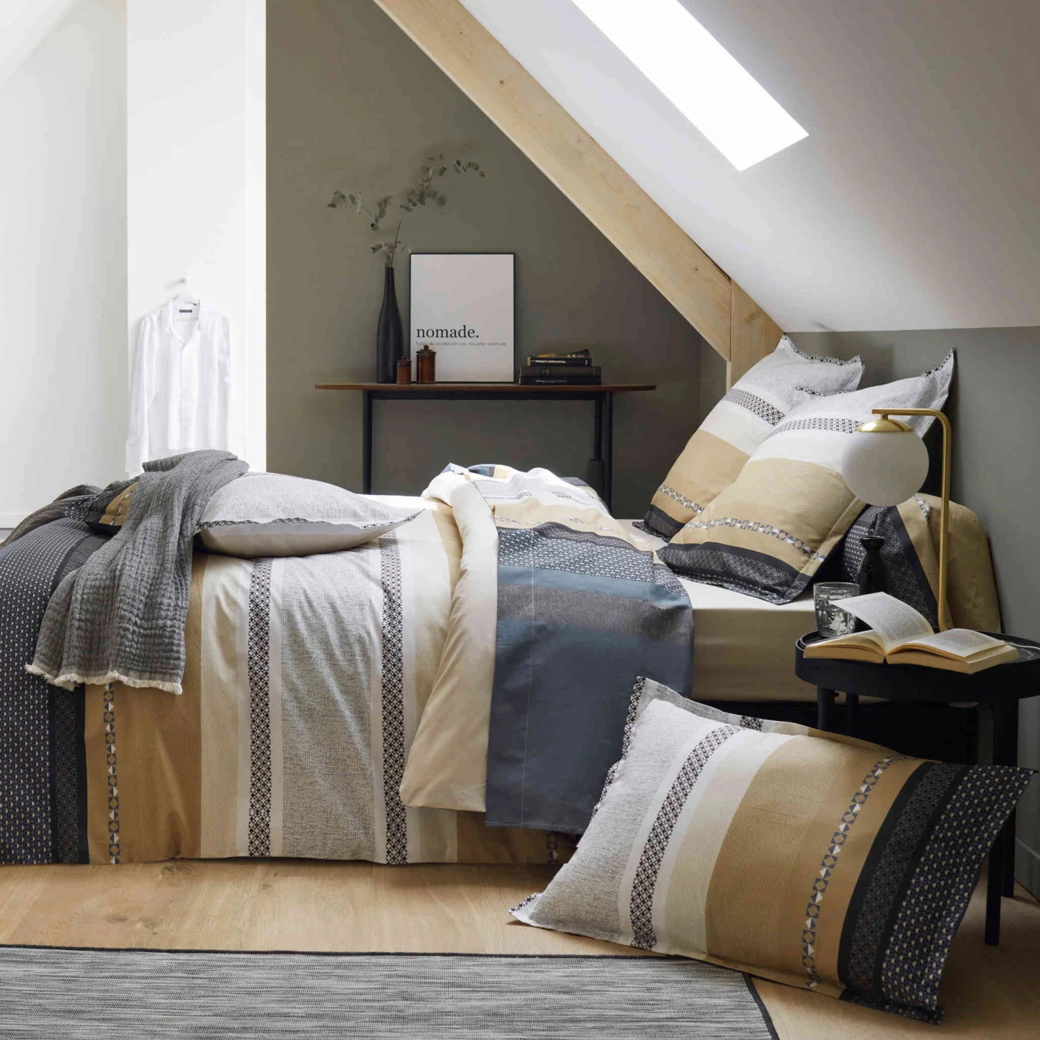 Parure De Lit Percale Marlow Acier - Tradilinge 3 Parure De Lit Percale Marlow Acier - Tradilinge