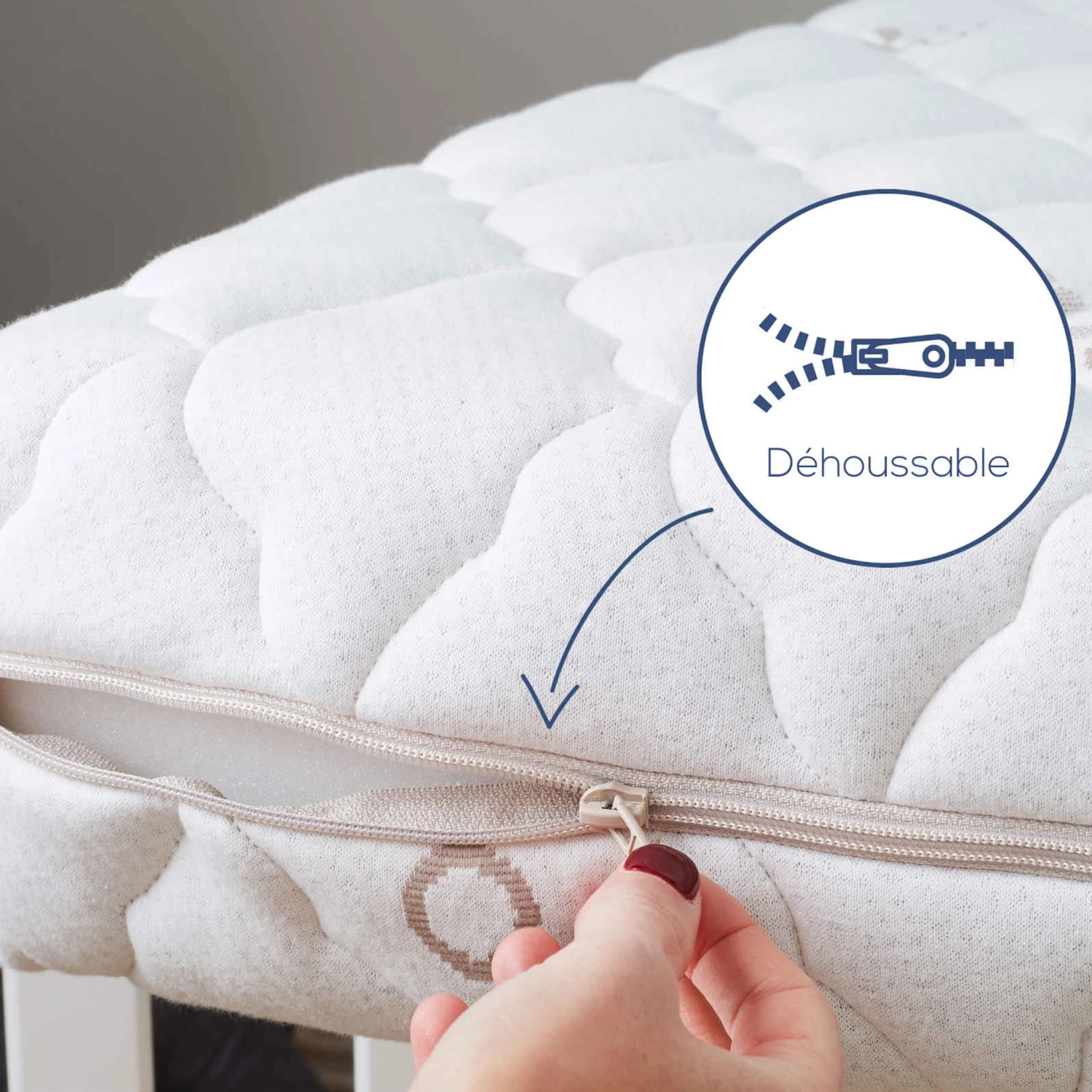 Matelas Bébé Sans Traitement Déhoussable Coton Bio – Image 3