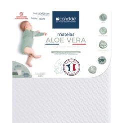 Candide Matelas Bébé Déhoussable ALOE VERA 14 Candide Matelas Bébé Déhoussable ALOE VERA -Magasin De Literie matelas candide aloevera zoom