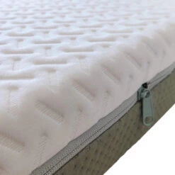 Candide Matelas Bébé Déhoussable ALOE VERA 16 Candide Matelas Bébé Déhoussable ALOE VERA -Magasin De Literie matelas candide aloevera zoom zip fond blanc