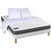 Ensemble Matelas Mousse Haute Densité Confort Sérénité + Sommier + Pieds + Couette + Oreillers 2 Ensemble Matelas Mousse Haute Densité Confort Sérénité + Sommier + Pieds + Couette + Oreillers -Magasin De Literie matelas mousse haute densit confort s r nit 140x190 pack couette et oreillers 1