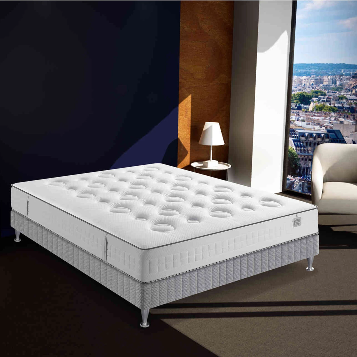 Ensemble Simmons Ressorts Ensachés Et Mousse Mémoire LINE UP 4 Ensemble Simmons Ressorts Ensachés Et Mousse Mémoire LINE UP – Image 2