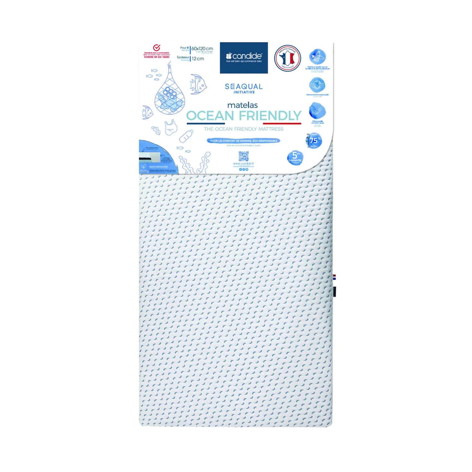 Candide Matelas Bébé Déhoussable éco-responsable OCEAN FRIENDLY 3 Candide Matelas Bébé Déhoussable éco-responsable OCEAN FRIENDLY