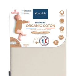 Candide Matelas Bébé En Fibres De Coton Recyclées ORGANIC COTON 13 Candide Matelas Bébé En Fibres De Coton Recyclées ORGANIC COTON -Magasin De Literie organic coton fond blanc 2