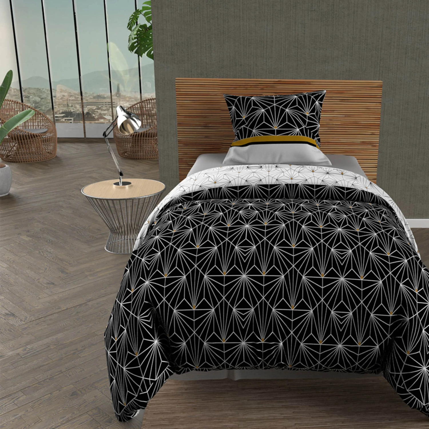 Parure De Lit Osiris Noir 4 Parure De Lit Osiris Noir – Image 2