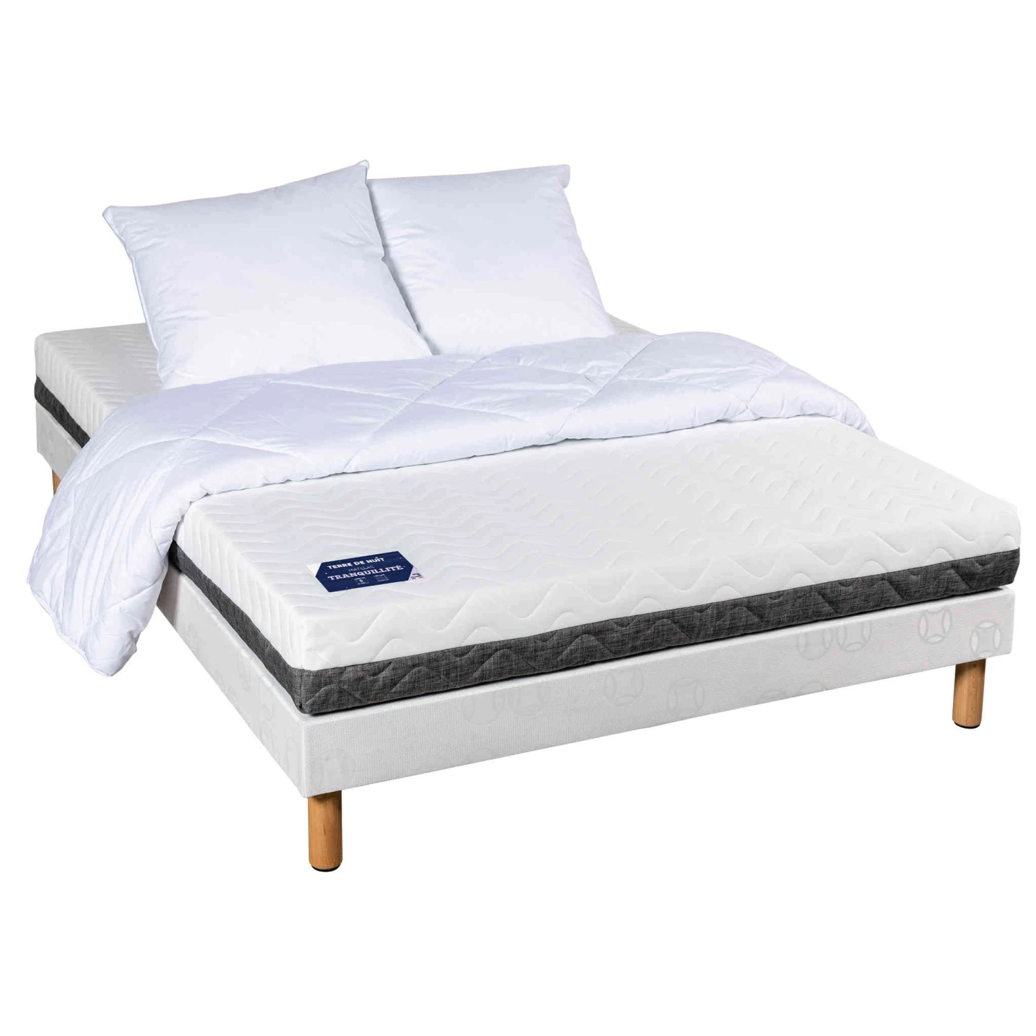 Ensemble Matelas Mousse Tranquillité + Sommier + Pieds 6 Ensemble Matelas Mousse Tranquillité + Sommier + Pieds – Image 4