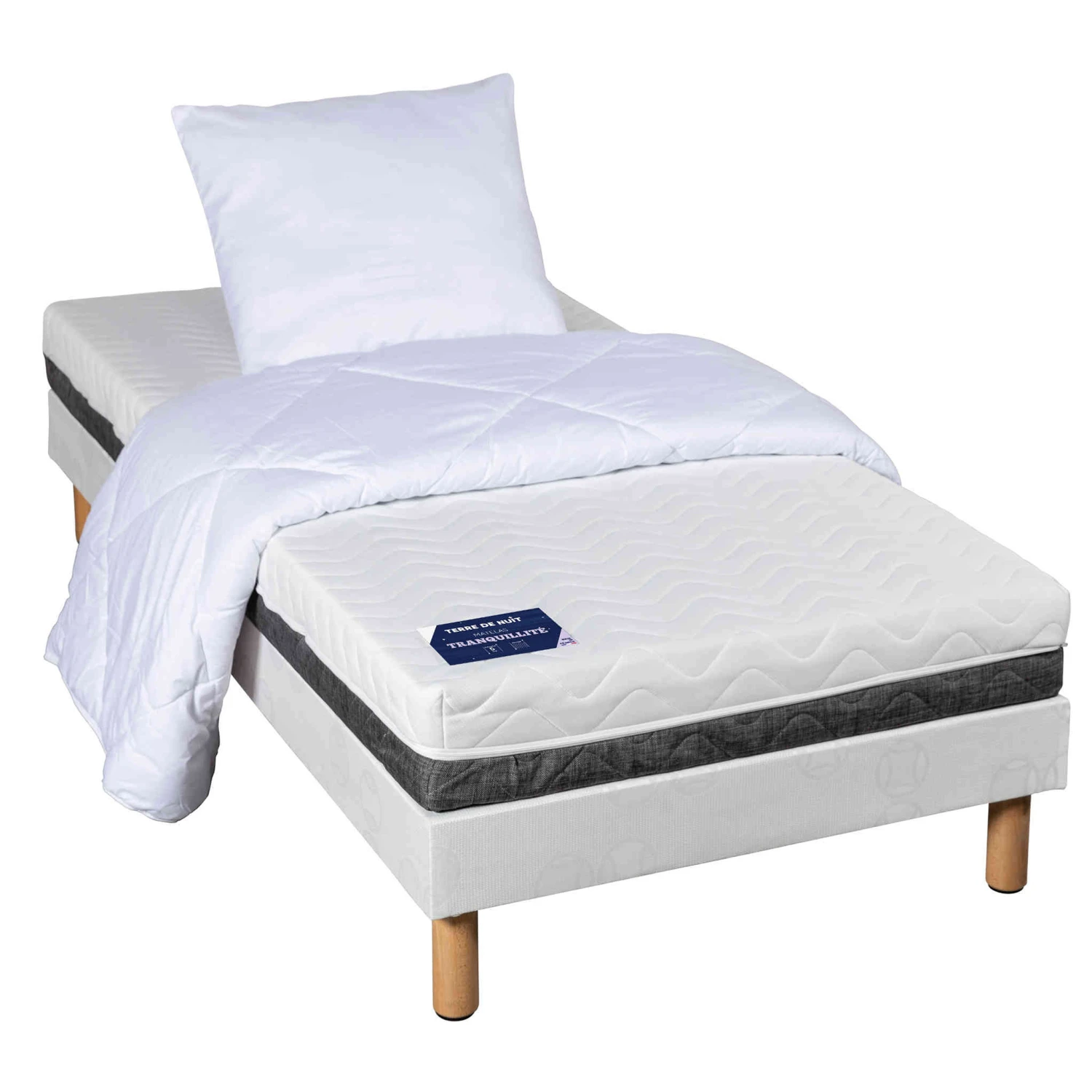 Ensemble Matelas Mousse Tranquillité + Sommier + Pieds 7 Ensemble Matelas Mousse Tranquillité + Sommier + Pieds – Image 5