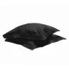 Lot De 2 Taies D'oreillers Noires 100% Coton 1 Lot De 2 Taies D'oreillers Noires 100% Coton -Magasin De Literie pack noir