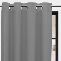 Rideaux à œillets Panama 135x250 Cm 16 Rideaux à œillets Panama 135x250 Cm -Magasin De Literie panama gris