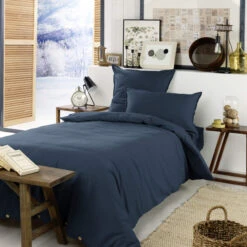 Housse De Couette Flanelle Marine 8 Housse De Couette Flanelle Marine -Magasin De Literie parure1 candice marine