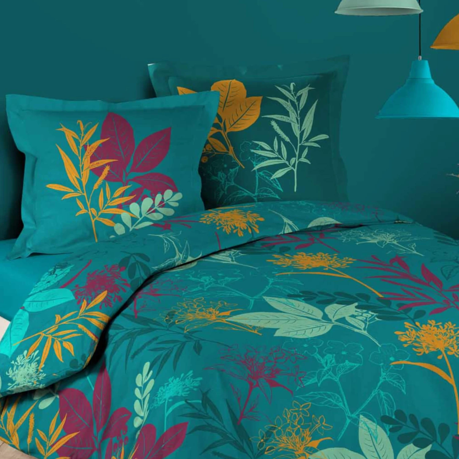 Parure De Lit Analisa Bleu 240x220 Cm 4 Parure De Lit Analisa Bleu 240x220 Cm – Image 2