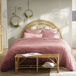Housse De Couette 100% Coton Broderie Anglaise 17 Housse De Couette 100% Coton Broderie Anglaise -Magasin De Literie parure de lit jeanne rose ambiance