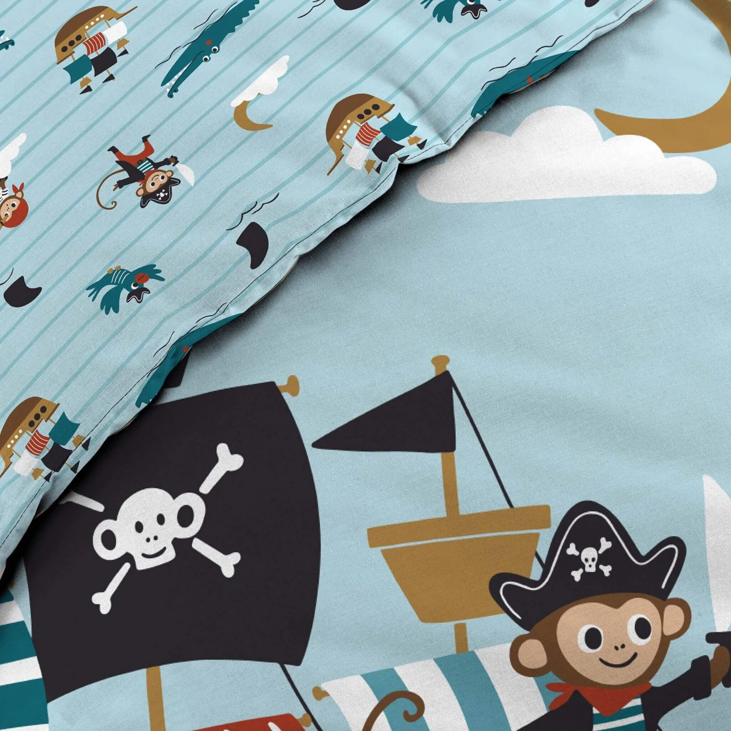 Parure De Lit Enfant Moussaillon 140x200 4 Parure De Lit Enfant Moussaillon 140x200 – Image 2