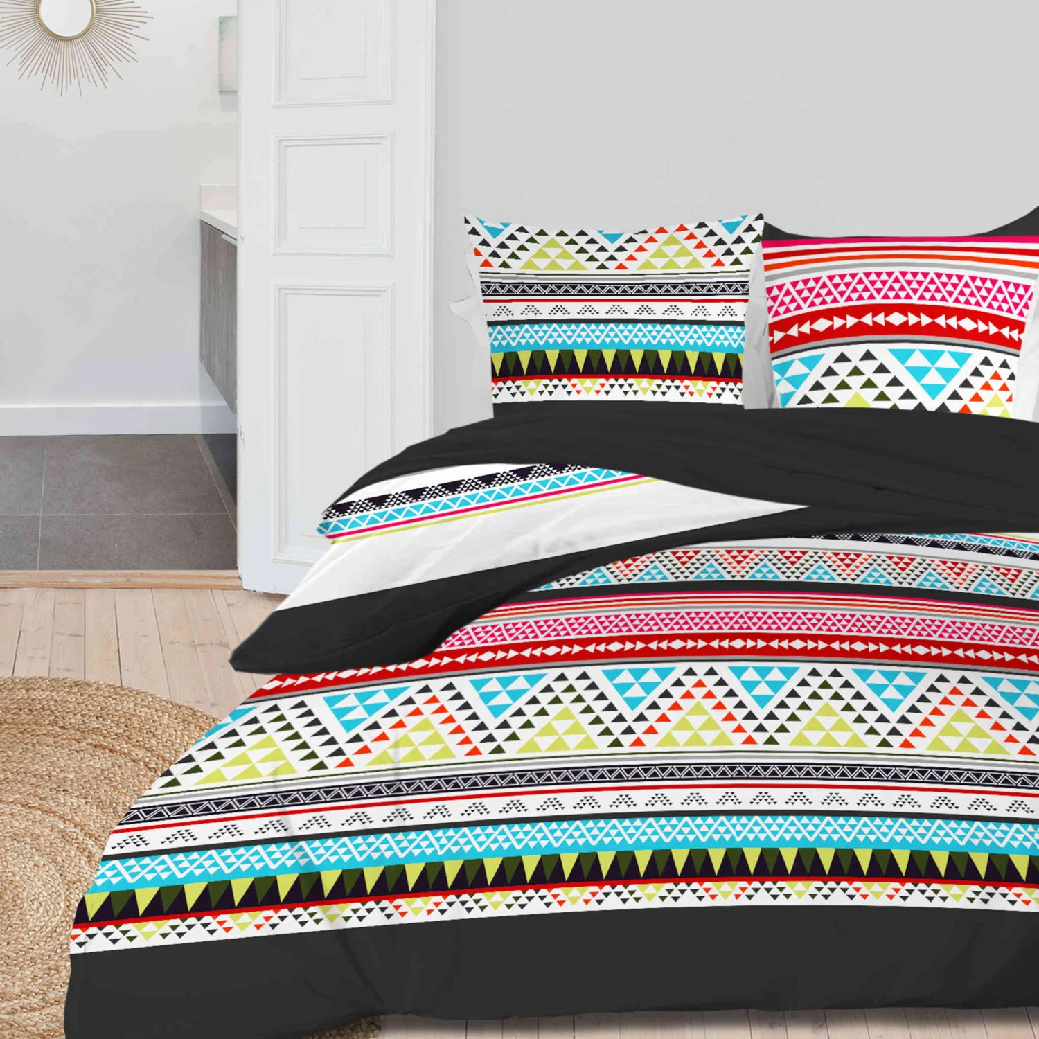 Parure De Lit Pérou Anthracite 4 Parure De Lit Pérou Anthracite – Image 2