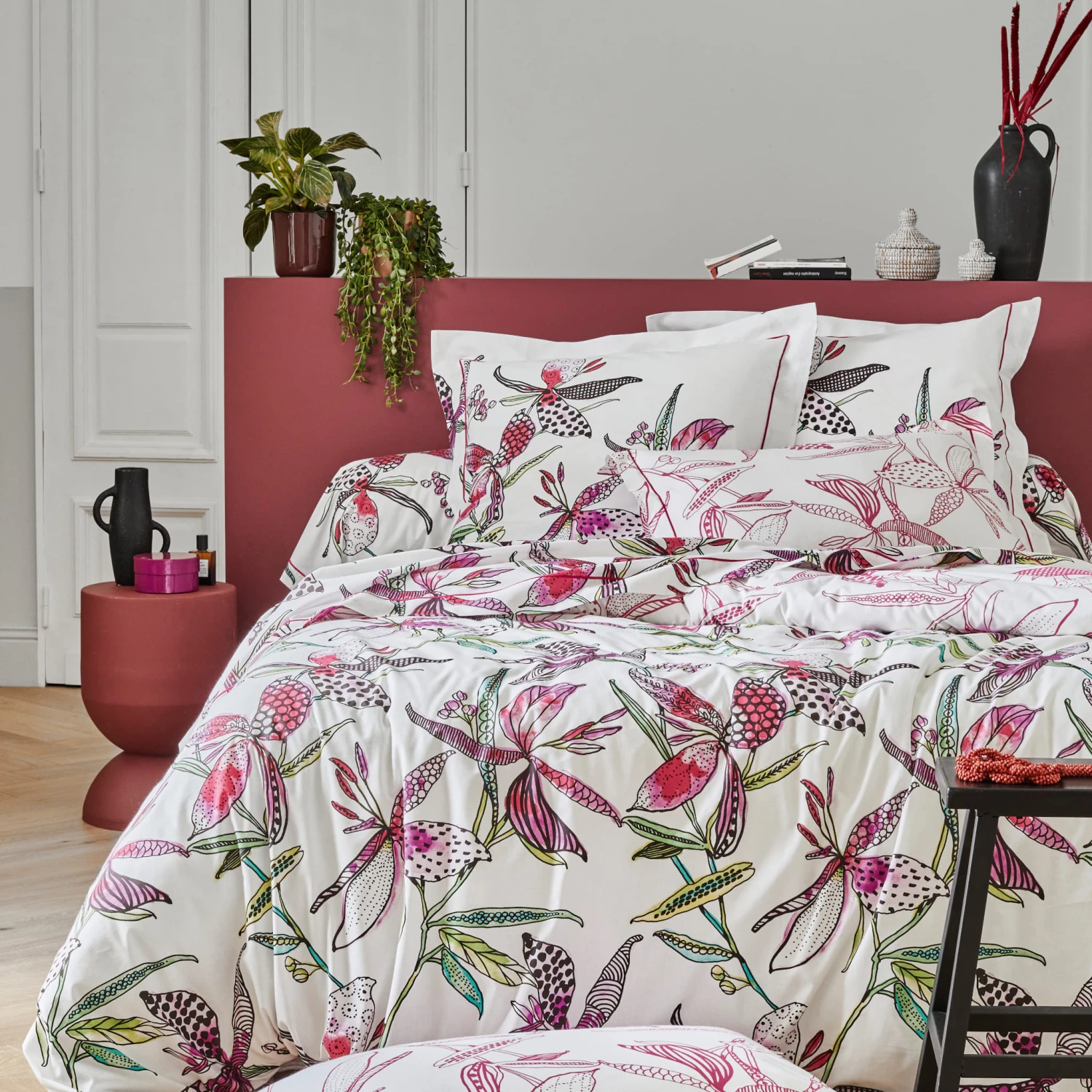 Parure De Lit Pénélope Rose - Tradilinge 3 Parure De Lit Pénélope Rose - Tradilinge