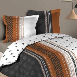 Parure De Lit Emeline 240x220 Cm -Magasin De Literie parure emeline terracotta zoom