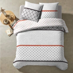 Parure De Lit Gallia -Magasin De Literie parure gallia gris vue dessus