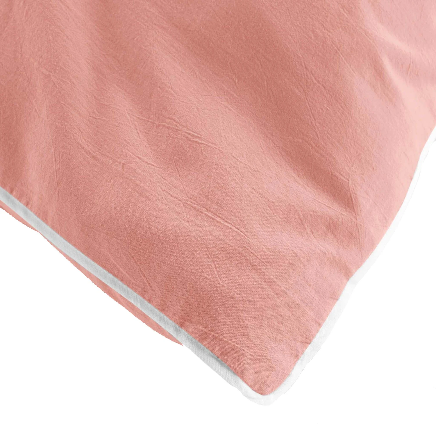 Parure De Lit Coton Lavé Linette Rose 4 Parure De Lit Coton Lavé Linette Rose – Image 2