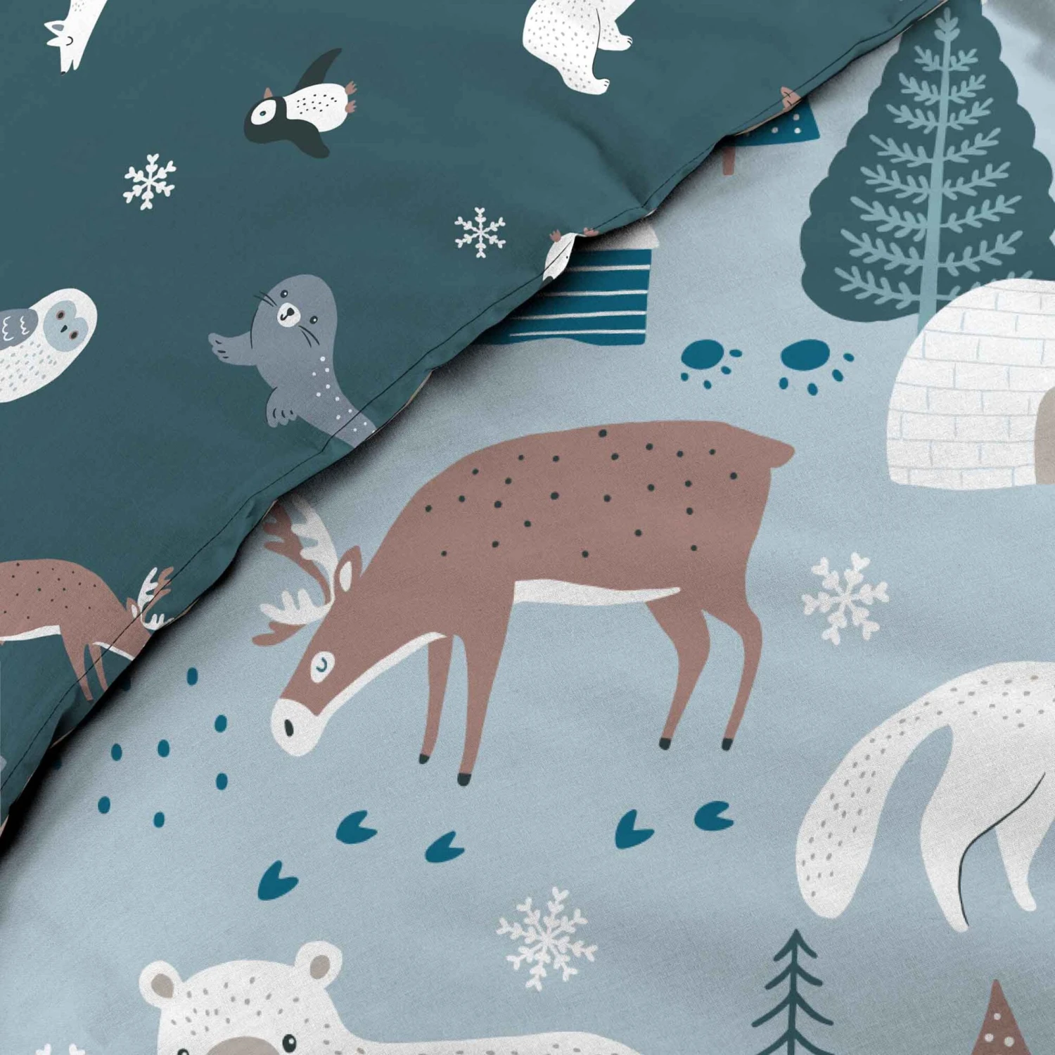 Parure De Lit Enfant Princesse Banquise 140x200 Cm 6 Parure De Lit Enfant Princesse Banquise 140x200 Cm – Image 4