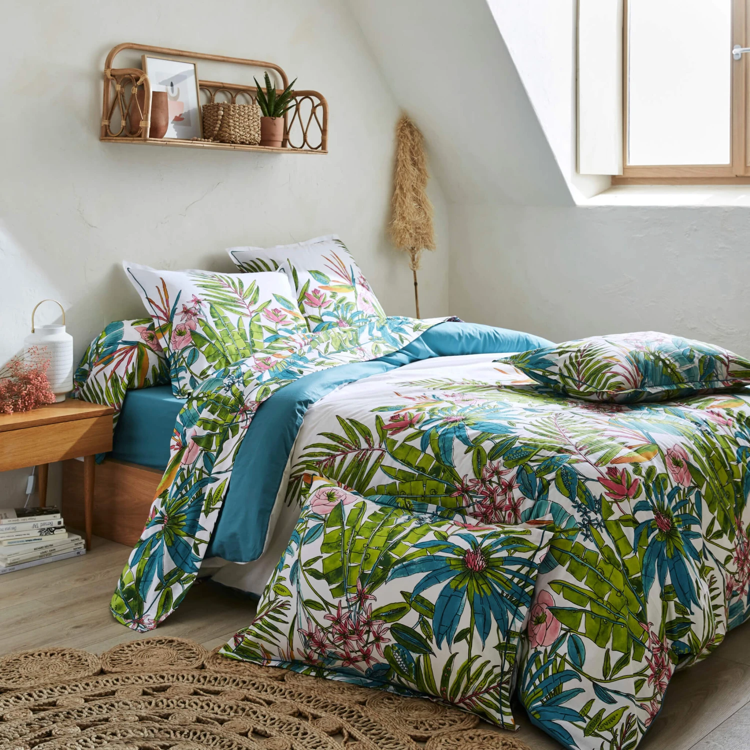 Parure De Lit Sumatra Paon - Tradilinge 3 Parure De Lit Sumatra Paon - Tradilinge