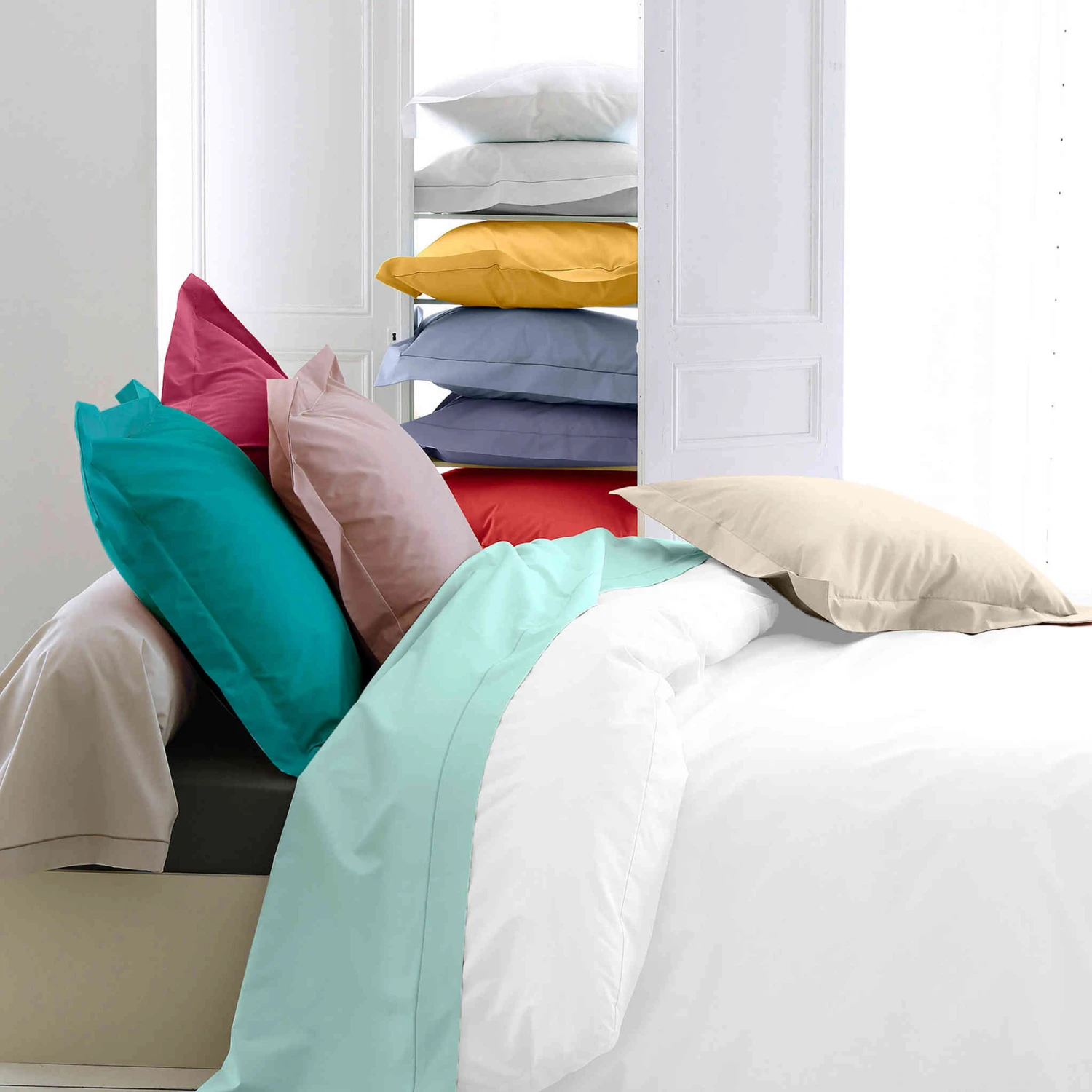 Housse De Couette Percale Blanc - Tradilinge 3 Housse De Couette Percale Blanc - Tradilinge
