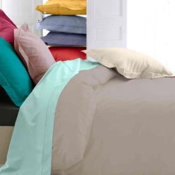 Housse De Couette Percale Lin - Tradilinge 5 Housse De Couette Percale Lin - Tradilinge -Magasin De Literie percalelinzoom