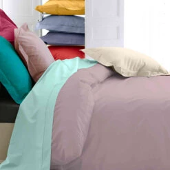 Housse De Couette Percale Rose - Tradilinge 5 Housse De Couette Percale Rose - Tradilinge -Magasin De Literie percalerosezoom