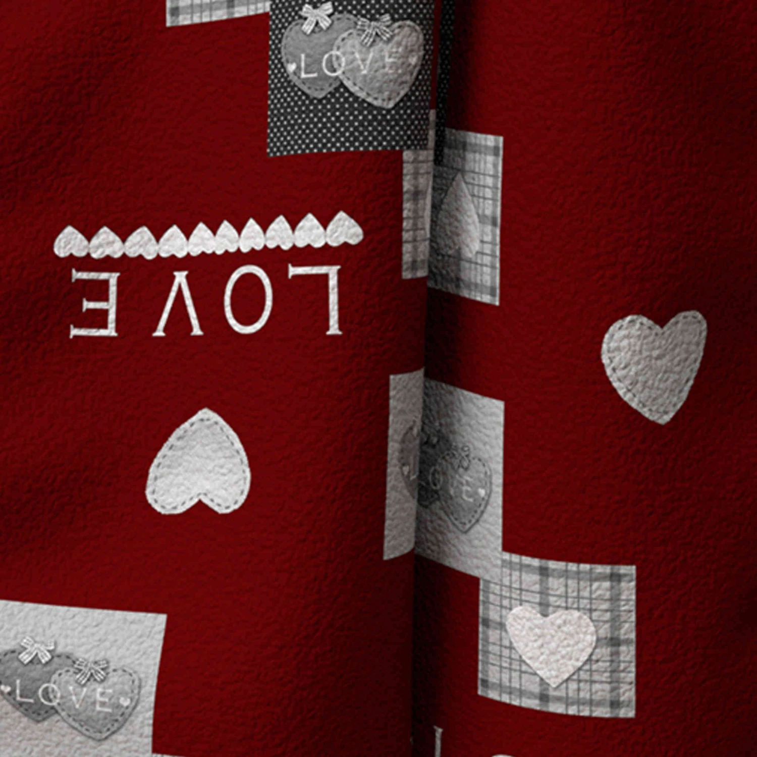 Plaid Polaire Love Rouge 120x160 Cm 4 Plaid Polaire Love Rouge 120x160 Cm – Image 2