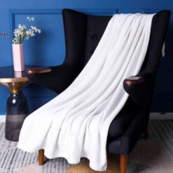 Plaid Polaire Sherpa Bella 125x150 Cm 7 Plaid Polaire Sherpa Bella 125x150 Cm -Magasin De Literie plaid polaire sherpa bella 125x150 cm blanc